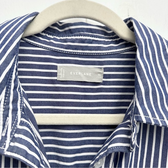 Everlane The Daytripper Dress In Dark Navy / White Size XL - Picture 9 of 11